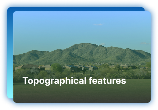 Topographical features